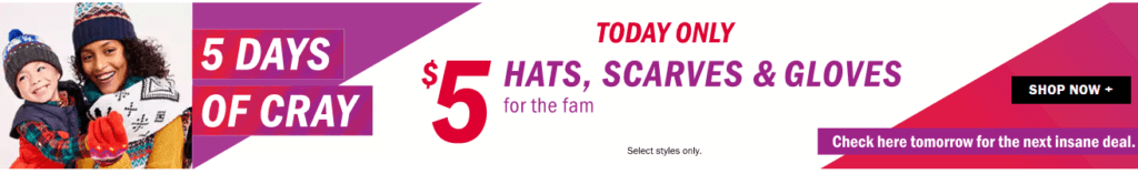 Old Navy Winter Sale: $5 Hats, Scarves, & Gloves – Today Only!