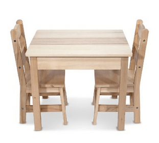 melissa doug wooden table