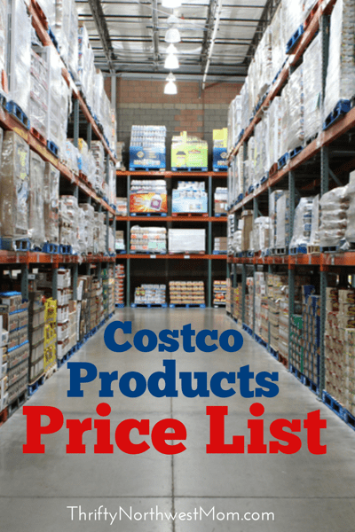 Find prices for over 1500 items with this Costco Products Price List. This will make it easy to compare to prices online & in the grocery stores. 