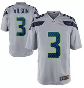 Russell Wilson Gray Jersey