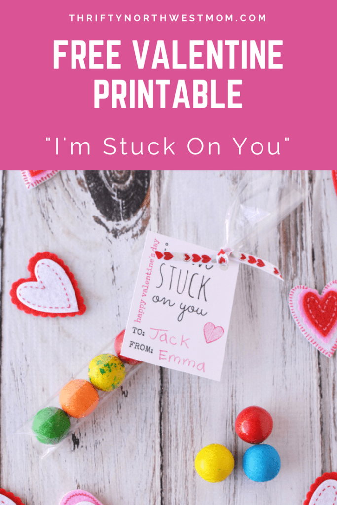 Valentine Card Ideas - I'm Stuck On You" Free Valentine Printable Card