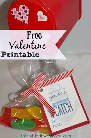 Free Valentine Card Printable You're a Great Catch