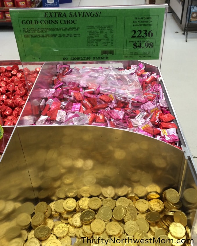 Gold Coins at Winco Bulk Bins