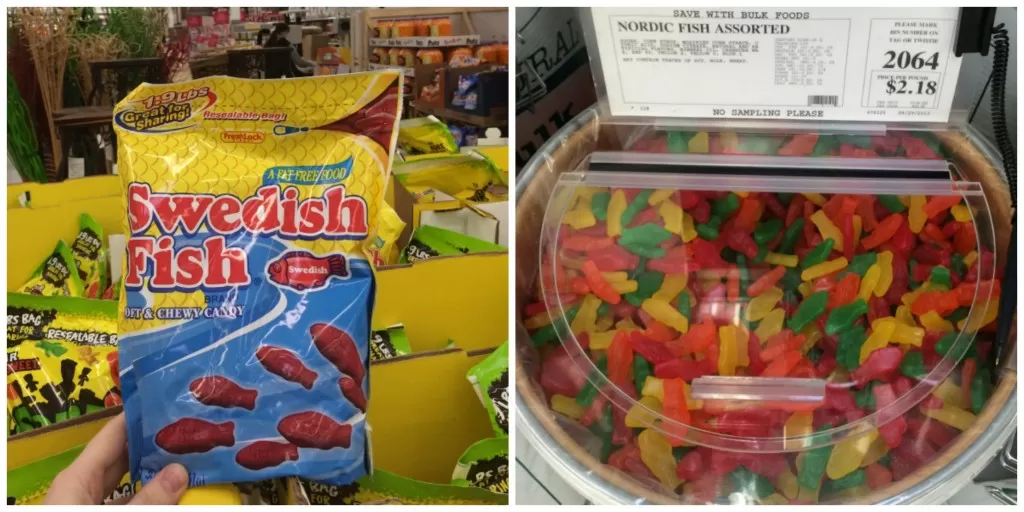 Swedish fish at Winco for Valentines Day printables