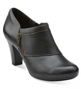 Black Leather Bootie