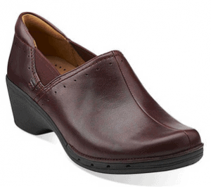 Burgundy Leather Clog