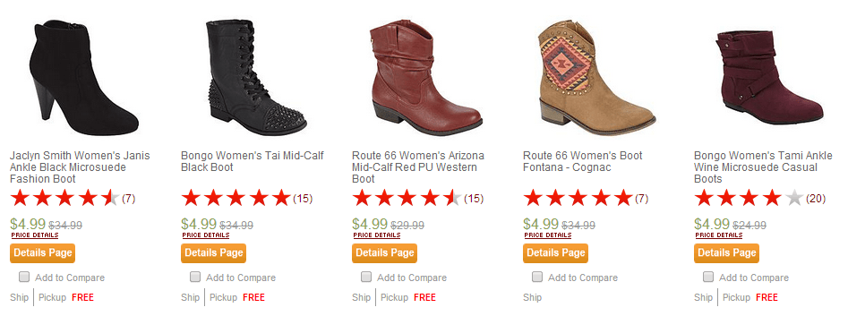 kmart black boots