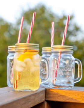 Mason Jar Mugs with Handle & Lid