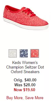 Keds Women's Champion Seltzer Dot Oxford Sneakers