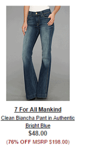 7 for all mankind Jeans