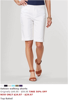 Sateen walking shorts