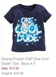 Disney Frozen Olaf  One Cool Dude Tee - Boys 4-7