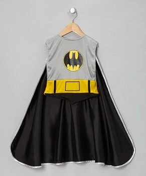 Gray & Black Bat Smock Cape