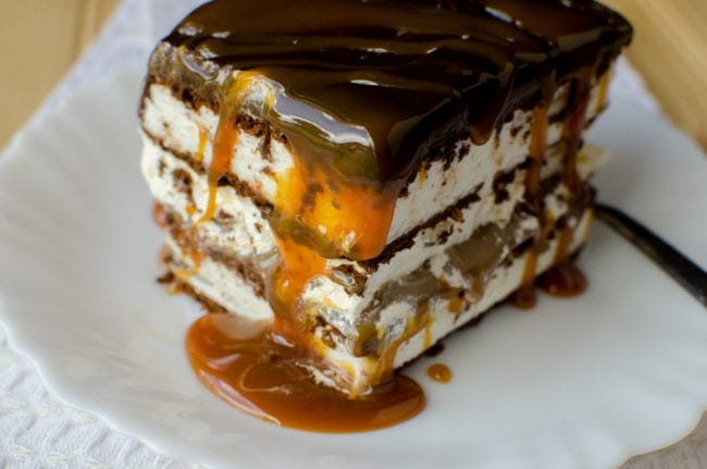Salted Caramel Hot Fudge Ice Cream Cake Super Easy Peanut Butter Chocolate Version Too Salted Caramel Hot Fudge Ice Cream Cake Super Easy Peanut Butter Chocolate Version Too