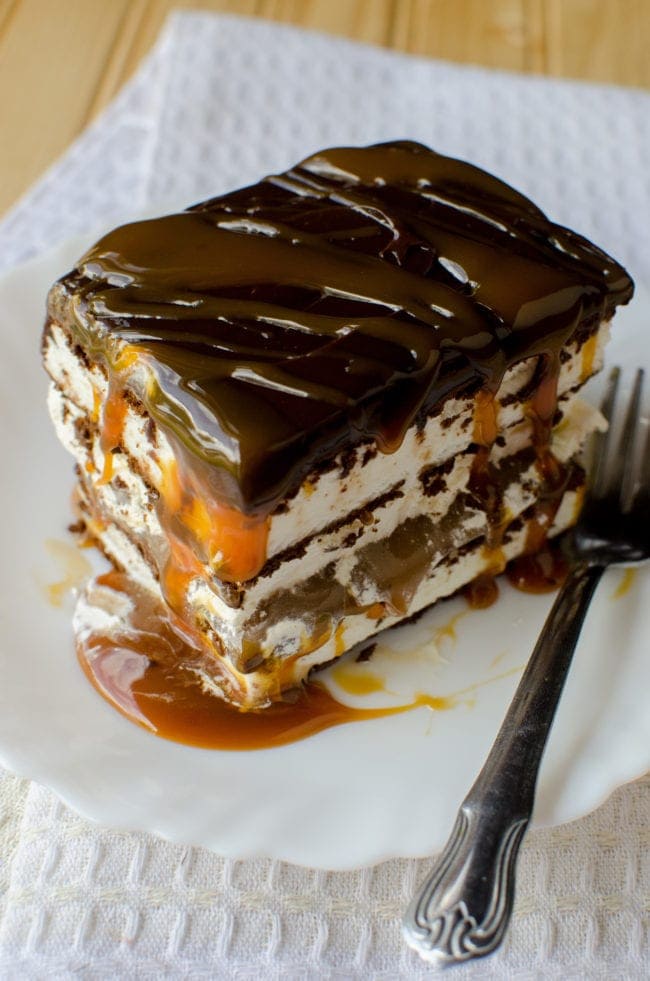 Salted Caramel Hot Fudge Ice Cream Cake Super Easy Peanut Butter Chocolate Version Too Salted Caramel Hot Fudge Ice Cream Cake Super Easy Peanut Butter Chocolate Version Too