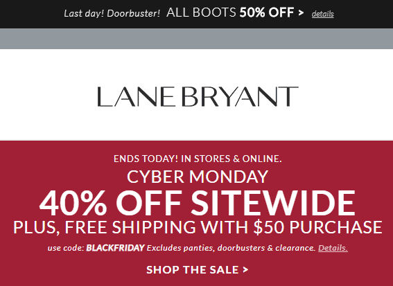 Lane Bryant Coupon Code – $10 of $10!