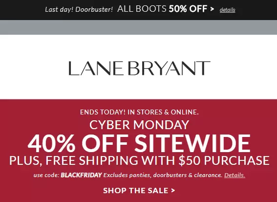 Lane Bryant Coupon Code – $10 of $10!