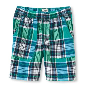 Pull-On Plaid Shorts