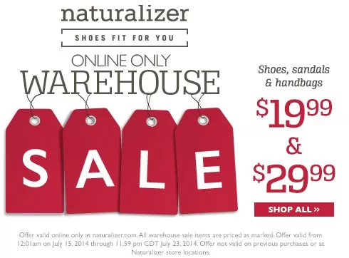 naturalizer warehouse sale