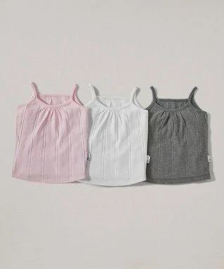 Blossom & Storm Ribbed Organic Camisole Set - Infant & Toddler