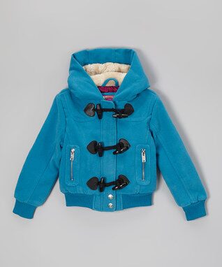 Blue Hooded Bomber Coat - Infant, Toddler & Girls