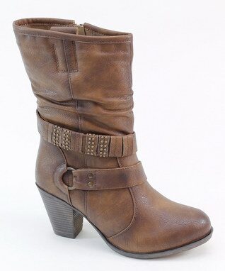 telsa brown strap boot