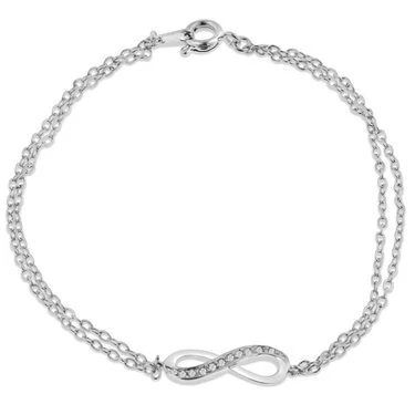 ETERNAL LOVE DOUBLE STRAND CZ INFINITY BRACELET