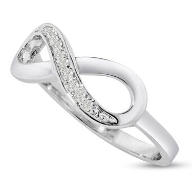 ETERNAL LOVE INFINITY RING WITH CZ ACCENTS