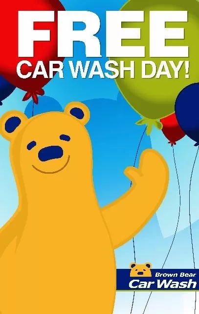 Free car wash from Brown Bear