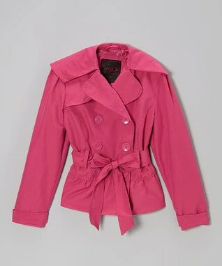 Fuchsia Microfiber Cropped Jacket