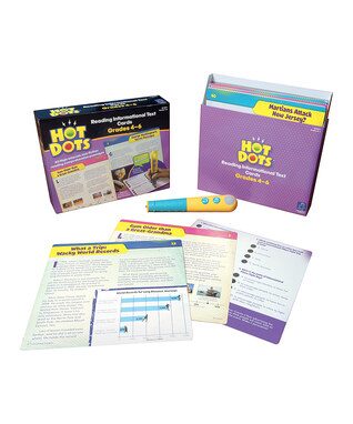 Grades 4 to 6 Hot Dots Reading Informational Text Card Set