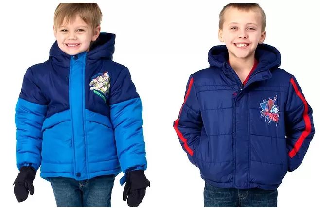 Spiderman and Toy Story Boys’ Puffer Jackets $14.93