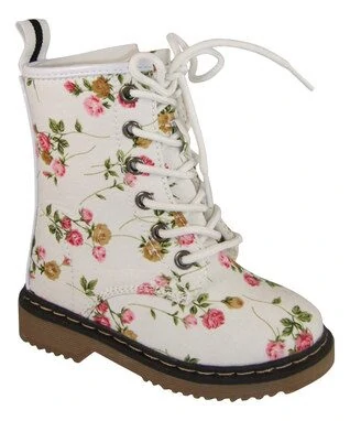 White Alyson Floral Boot
