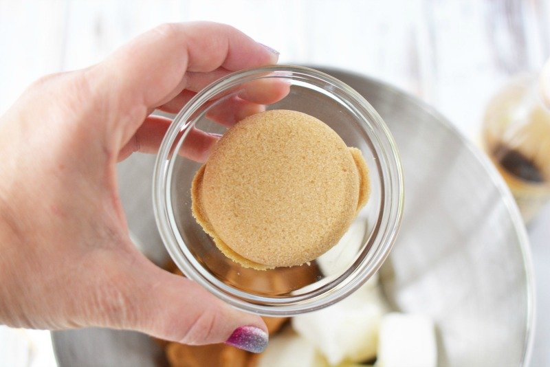 Adding brown sugar to creamy peanut butter dip