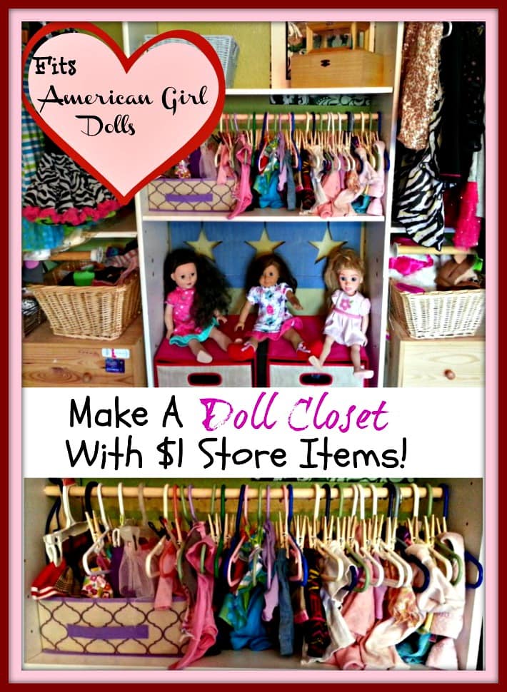 Making A Doll Clothes Closet with Dollar Store Items Perfect For American Girl Dolls Thrifty NW Mom