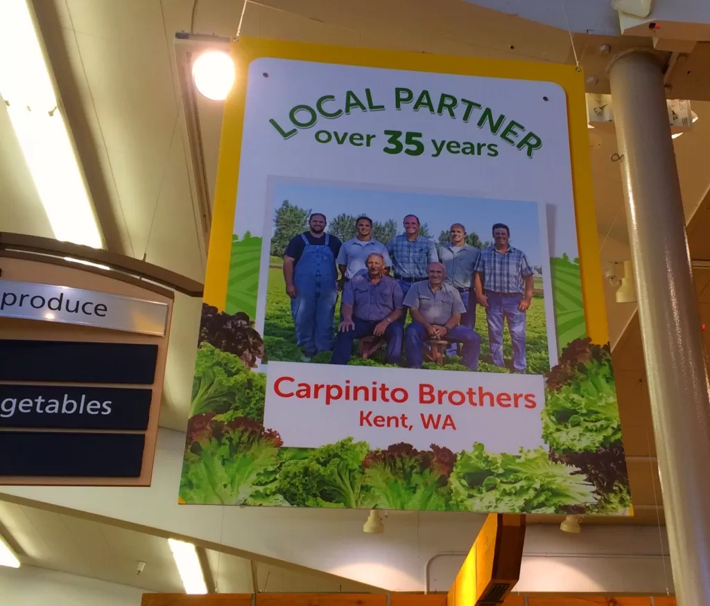 Sign in Safeway for Carpinito Bros Farms
