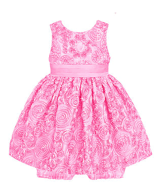 Ice Pink Flower Medallion Dress & Bloomers - Infant