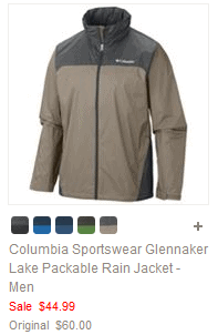 Columbia Sportswear Glennaker Lake Packable Rain Jacket