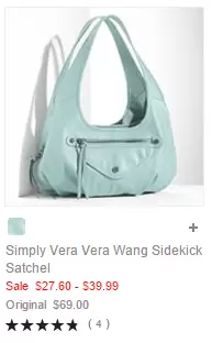 Simply Vera Vera Wang Sidekick Satchel