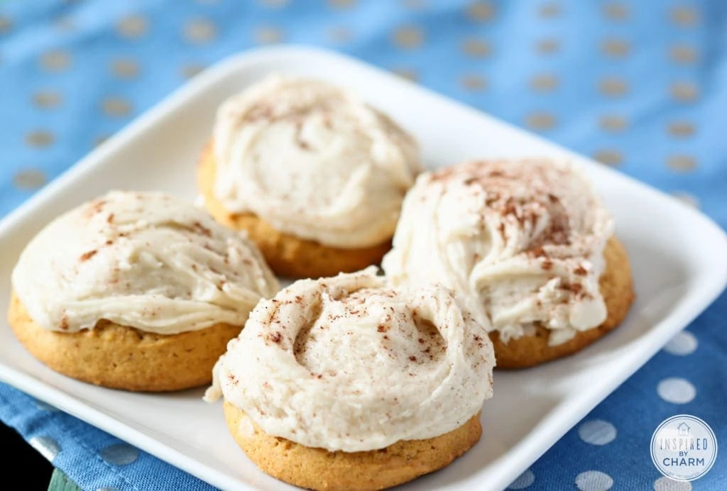 pumpkin frosted cookies