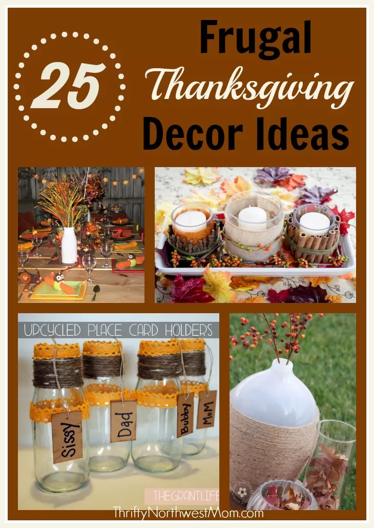 Homemade Thanksgiving Table Decorations & More Frugal Fall Decor