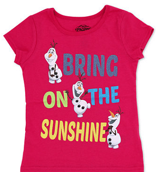 Disney Little Girls' Frozen Olaf Bring On the Sunshine Tee