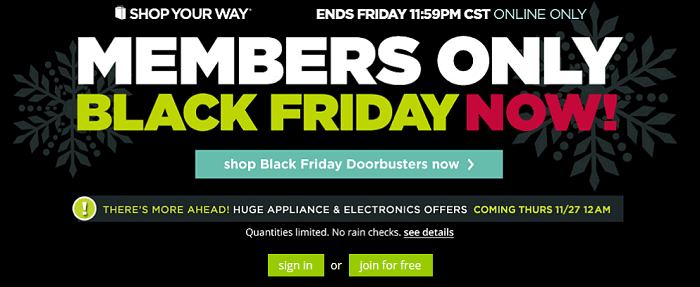 Sears Black Friday Deals Live NOW  – Kitchen Aid Mixers for $199, Small Appliances for $4.99 & more!