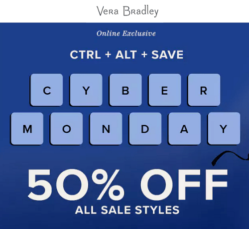 Vera Bradley Cyber Monday Sale
