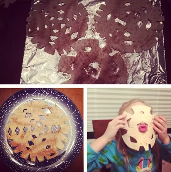 Tortilla Snowflakes