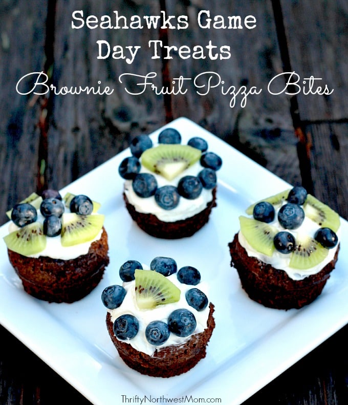 Game Day Dessert – Brownie Fruit Pizza Bites