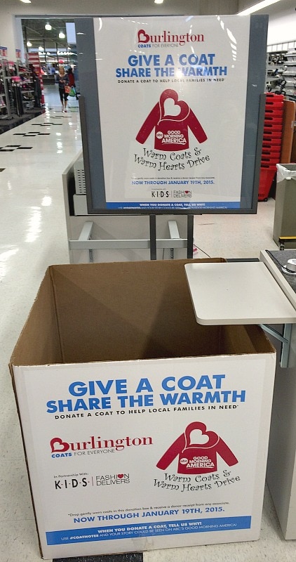 burlington coat donation