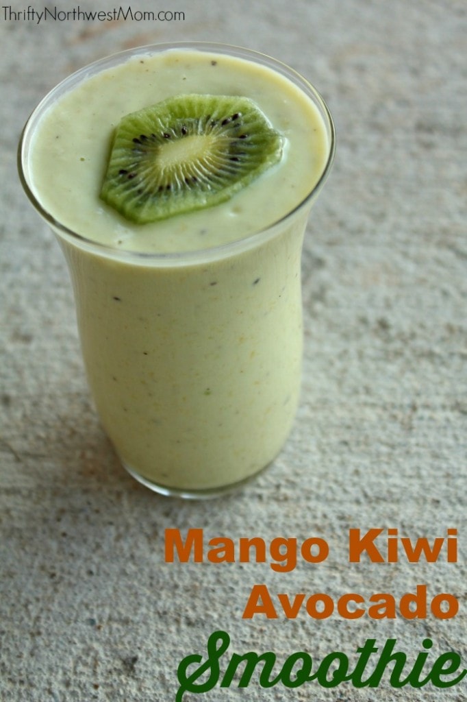 Mango Kiwi Avocado Smoothie