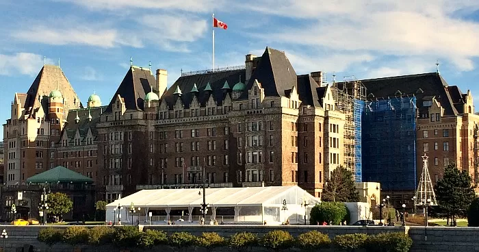 Ice Skating at Empress Hotel in Victoria