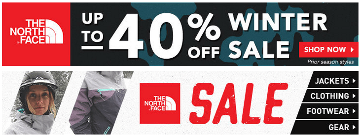 north face past season clearance